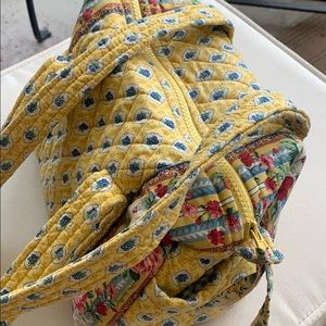 Vera Bradley yellow and floral shoulder bag